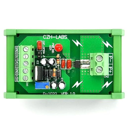 Electronics-Salon DIN Rail Mount AC/DC Current Sensor Module, Based on ACS712 (+/-20Amp)