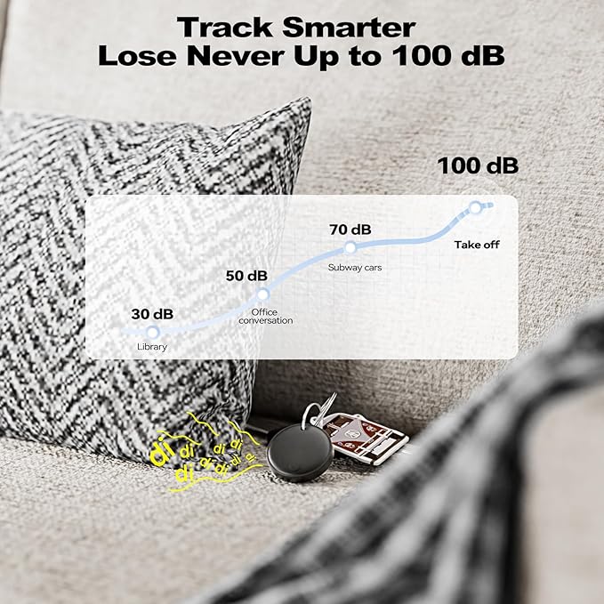 Eelexa Smart Tag Tracker, Dual System(Both iOS&Android) Air Tracker Tag, Compatible with Apple Find My or Google Find Hub Smart Keys Finder Item Locator with Waterproof&Light (Black-2Pack)