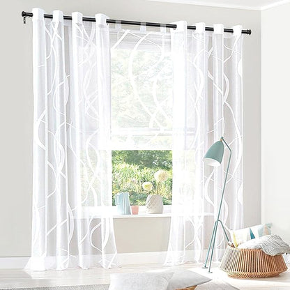 TONIAL Curtain Rods for Windows 66 to 120 Inch, Telescoping Splicing 3/4 Single Rods for Windows Decorative Drapery Rod 32 to 144 (2.6-12ft) with Small Finial, Black