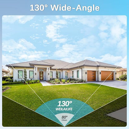 【Flashing LEDs Visual Alert】 Wireless Cameras for Home Security, Wireless Security Camera System, Outdoor WiFi Video Surveillance, NVR Surveillance Camera System