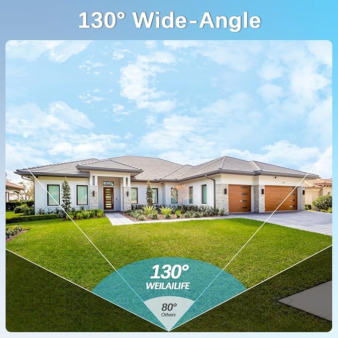【2-Way Audio & 90 Days Storage】 Wireless Security Camera System, Wireless Cameras for Home Security, Outdoor WiFi Video Surveillance Systems