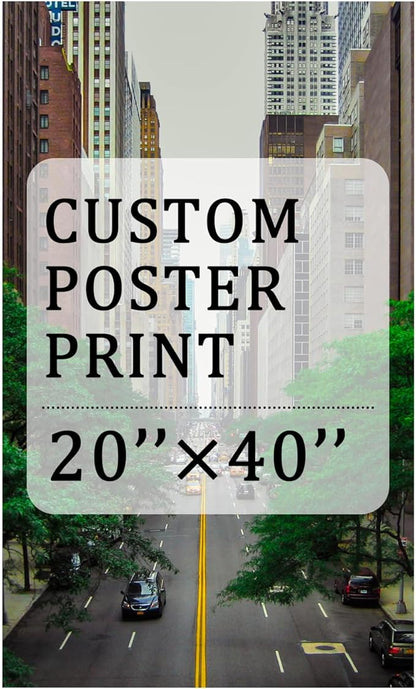 YXIMOX Custom Art Print on Premium Canvas, Personalized with Your Image or Design, Large Wall Decor for Living Room, Office, Bedroom, Custom Canvas Artwork(Unframe) (Unframe, 20"x40")