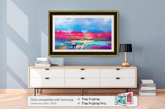 Antique Gold & Black 55" Premiere Deco TV Frame - Compatible ONLY with Samsung The Frame TVs (Fits 2021-2025, LS03A, LS03B, LS03C, LS03D, LS03FA)