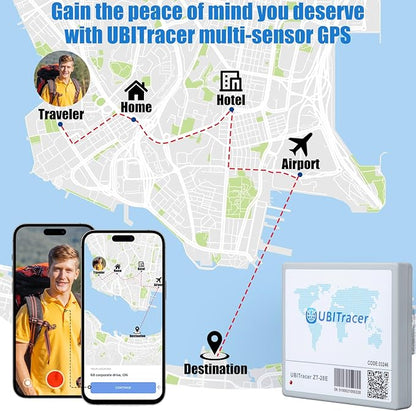 UBITracer Multi-Sensor GPS (Business Edition): Location + Temperature. Up to 5-Year Battery Life. Vehicle Tracker. Monitor Trailer, Equipment, Cold Chain, Pallet. Subscription Required.