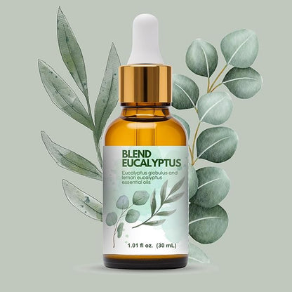 Dual Eucalyptus Essential Oil Blends by One Arome – Eucalyptus Oil (Corymbia Citriodora - Lemon & Eucalyptus Globulus) | Oil for Diffusers, Massage (Dilute) & DIY (Pack of 6 × 1.0 fl oz Each)