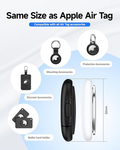 LiTag Duo - Tracker Tag for iOS and Android, Bluetooth Tracking Tag/Key Finder/Luggage Tracker/Item Locator, Compatible with iOS Find My or Google Find Hub App (Dual System, 4PCS)