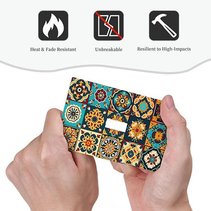Mexican Talavera Ceramic Tile Moroccan Boho Decorative Light Switch Cover 1 Gang Single Toggle Device Electrical Faceplate Switchplates Decorator Outlet Wall Plate for Bathroom Kitchen Decor