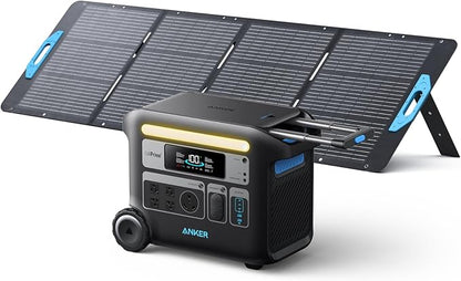 Anker SOLIX F2000 Portable Power Station, PowerHouse 767, 2048Wh GaNPrime Solar Generator with 200W Solar Panel, LiFePO4 Batteries, 4 AC Outlets Up to 2400W for Home, Power Outage, Outdoor Camping