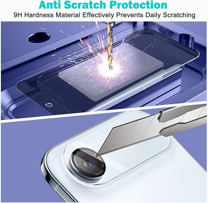 PEHAEL 3+3Pack for iPhone Air Privacy Screen Protector with Camera Lens Protector Full Coverage Anti-Spy Tempered Glass Film 9H Hardness Easy Installation Bubble Free [6.5 inch]