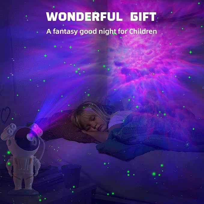 Galaxy Projector, Tiktok Astronaut Nebula Night Lights, Remote Control Timing and 360°Rotation Magnetic Head,Star Lights for Bedroom,Gaming Room Decor