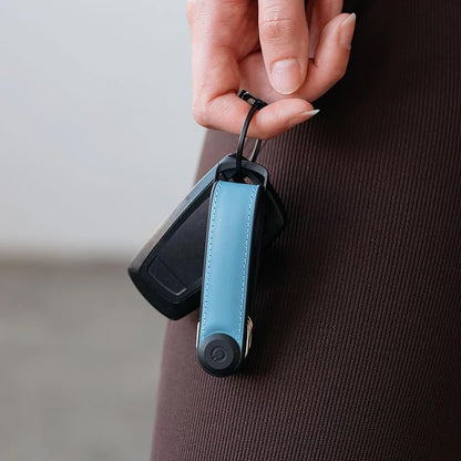 Orbitkey Key Organizer Hybrid Leather | Premium Nappa leather & TPU, Stainless Steel Locking Mechanism, Slim & Quiet Profile