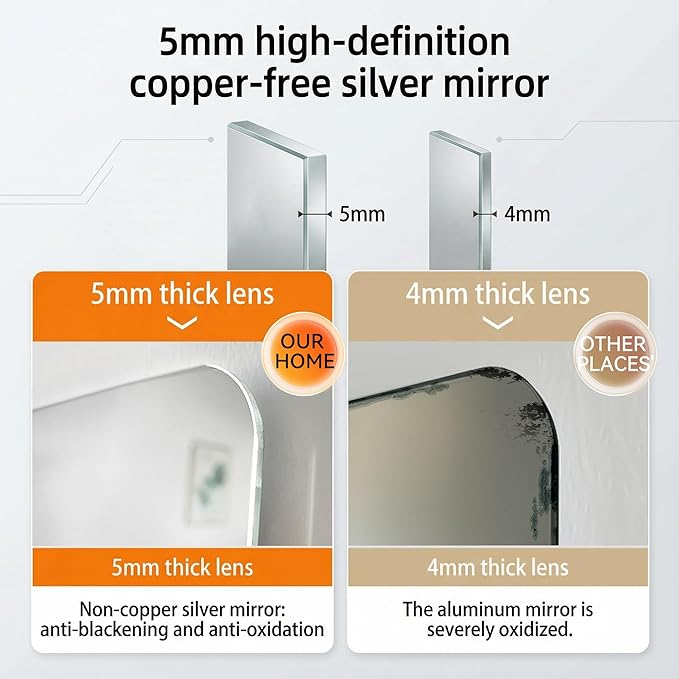 LAIYA 24V Full-Power Oval LED Bathroom Vanity Mirror,48X30inch Frameless Backlit Mirror with Light, Smart Anti-Fog Waterproof Mirror with Memory Function Dimmable Lighted Mirror
