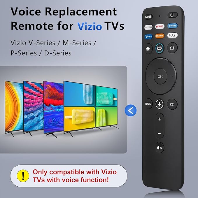 Voice Remote Control for Vizio-Smart-TV-Remote-Replacement XRT260 for Vizio D/P/M/V-Series Smart TVs
