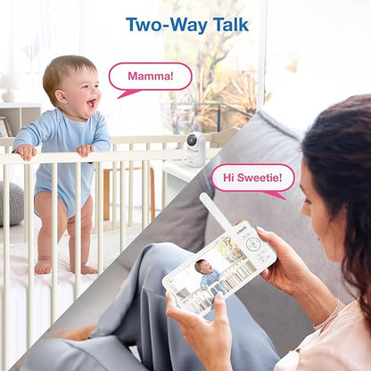VTech 5.5" IPS Screen 720P Video Baby Monitor with Camera and Audio, Pan-Tilt-Zoom, Night Light, 2-Way Talk, Lullabies, Soothing Sounds, Long Battery Life, No WiFi: Advanced HD Plus