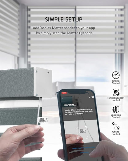 Yoolax Smart Blinds - Motorized Zebra Blinds, Compatible with Alexa, Google Home, Apple Homekit, Electric, Custom Roll Up, Indoor, Cordless, Blackout, Starry Charcoal