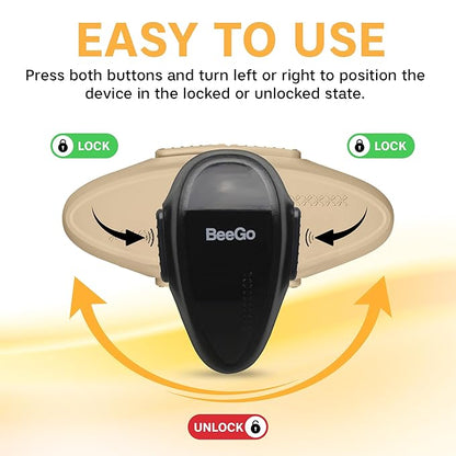 Oven Lock Child Safety – Award Winning Self-Adhesive Baby Proofing Oven Door Latch, Easy Install Heat-Resistant Safety Lock by BeeGo (Black)