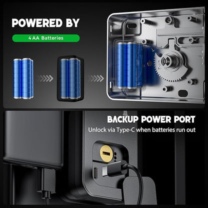 Smart Gate Lock, Electronic Gate Locks for Outdoor Fence, Keyless Smart Rim Lock, Electric Sided Keypad Locks with App Control, IC Card, Keys, Anti-Peep Touchscreen, Perfect for Fence and Outdoor