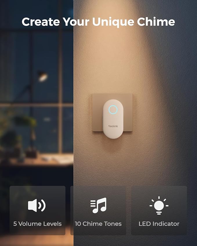 REOLINK Battery Doorbell Camera with 256GB microSD Card and Chime Bundle, 1:1 Head-to-Toe View, 2.4/5 GHz WiFi, Person/Vehicle/Package Detection, No Monthly Fees