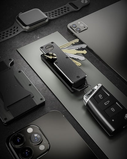 Key Organizer Compact Key Holder Metal Key Chain Minimalist key case key holder for keychain Secures 1-5 Keys