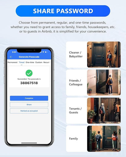 [New]Smart Lock Box,CATCHFACE Wireless Smart Key Lock Box App Control,Share eKey,Key Lockbox Wall Mount&Door Handle,Electronic LockBox Realtor/Home/Office/Warehouse/Vrbo/Cars