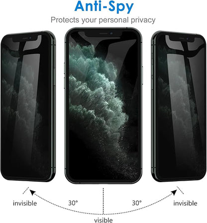 JETech Privacy Screen Protector for iPhone 11 Pro Max 6.5-Inch with Camera Lens Protector, Anti Spy Tempered Glass Film, 2-Pack Each
