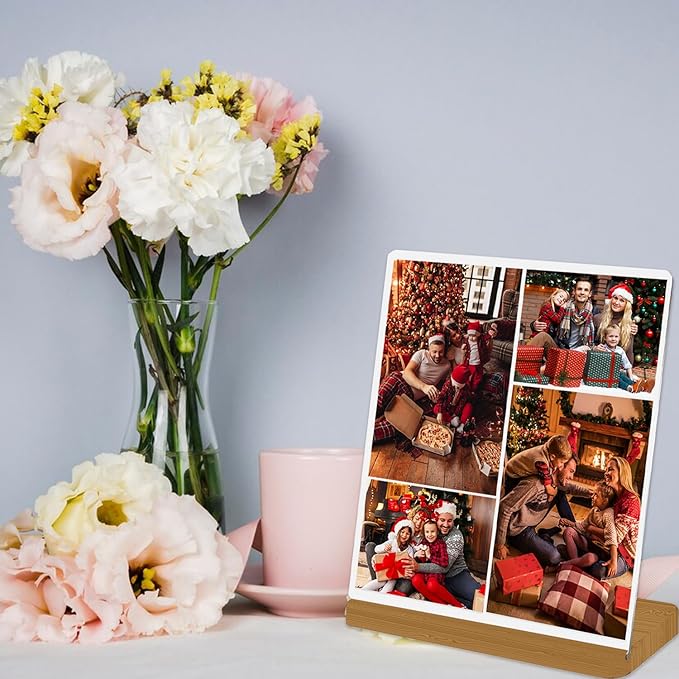 Custom Metal Photo Prints, Customize Frames with Your Pictures, Personalized Picture Gifts for Lovers, Couples, Family and Home Decor, StyleJ, XY1101