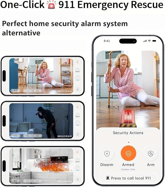 Indoor Security Camera, Indoor Camera for Home Security, WiFi Home Camera with 360° Pan Tilt, AI Motion Detection, Two-Way Audio, Night Vision for Baby, Pet, Elderly Monitoring