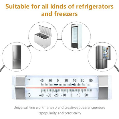 9 Pcs Freezer Kitchen Thermometer Refrigerator Thermometer Fridge Thermometer Freezer Cooler for Kitchen Restaurant Home Decoration