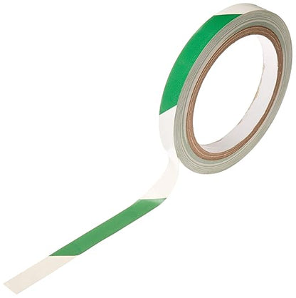 GGR Supplies T.R.U. SST-618C Green & White Hazard Warning Safety Stripe Tape: 1/2" in. Wide x 18 yds.
