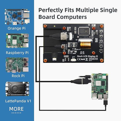 5 Inch HDMI Monitor 1024x600 LCD Touch Screen Display Mini Small Monitor for Raspberry Pi 5/4/3/2/B/B+, BB Black, Win 11/10/8/7