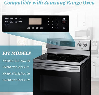 DG96-00850A Switch Membrane Replacement Model, Touchpad Overlay, Compatible with Samsung Stove Oven, Replaces NX60A6711ST/AA-00,NX60A6711SS/AA-01,NX60A6711SS/AA-00, NX60A6711SS/AA-02