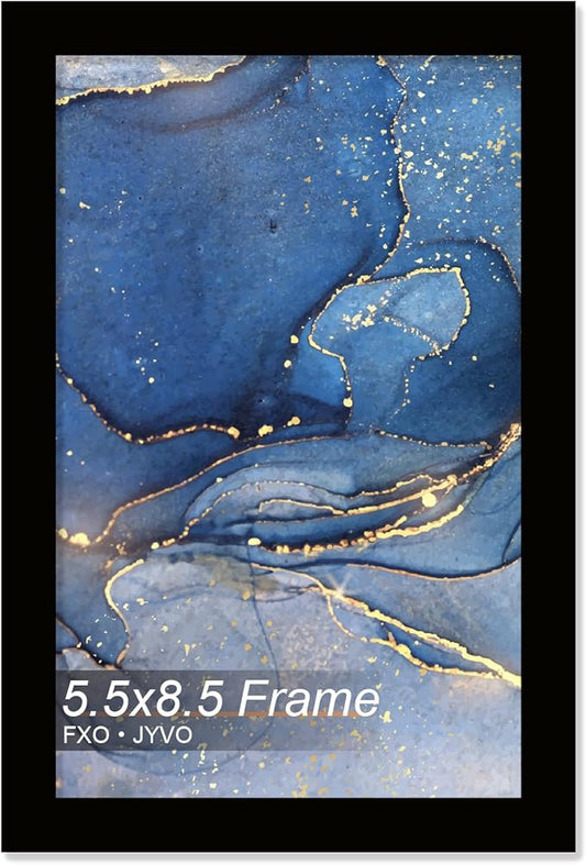 5.5x8.5 Picture Frame, Black Frame for 5.5 x 8.5 Inch Picture Poster Photo, Light Weight and High Transparent 5.5 by 8.5 Frame for Wall - 1 Pack/Black/5.5"x8.5"