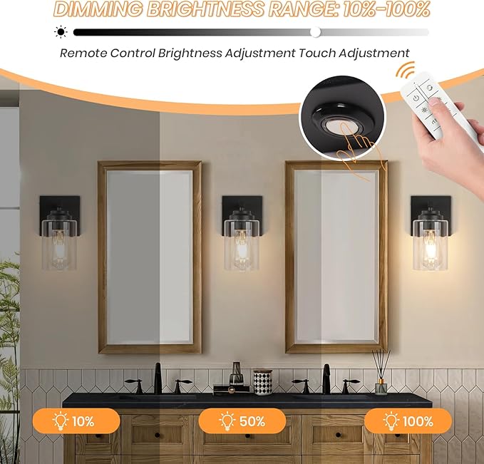 Wall Sconces,Battery Operated Wall Sconce,Dimmable Battery Operated Wall Sconce,15000mAh Endurance 200 Hours,Fast Charging,Wireless Sconces for Bedroom Living Room Hallway(1 Piece)
