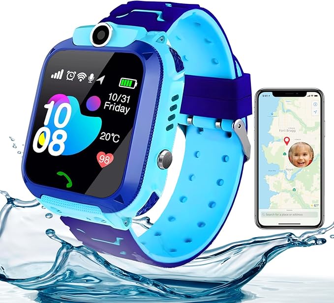 2G Kids Smart Watch, SOS Emergency Call, Video Calling, Waterproof Activity Tracker for 3-12 Years Girls/Boys - Birthday Gift Idea