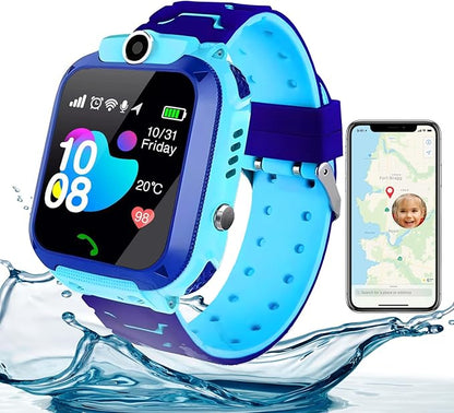 2G Kids Smart Watch, SOS Emergency Call, Video Calling, Waterproof Activity Tracker for 3-12 Years Girls/Boys - Birthday Gift Idea