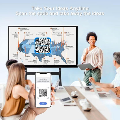 86" Smart Board - 4K UHD Interactive Whiteboard with Dual OS (Android/Windows), All-in-One Digital Electronic Whiteboard for Conference Rooms & Classrooms - Includes Wall Mount & Remote Control