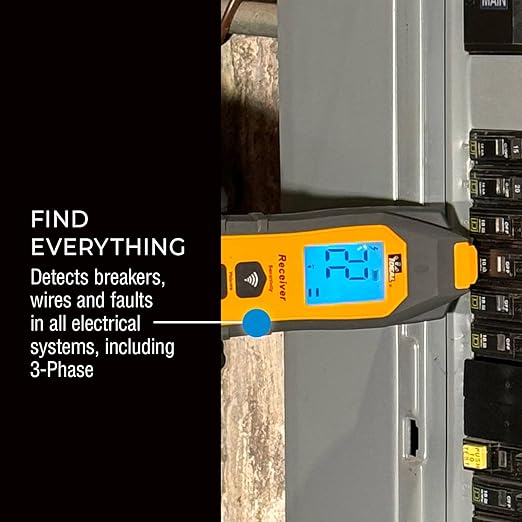 Ideal Electrical SureTrace Digital Circuit Tracer (61-946) 0-480 Volts AC/DC with Backlit Display — Find Breakers, Fuses, Wires, Dead Shorts, and Splice Errors