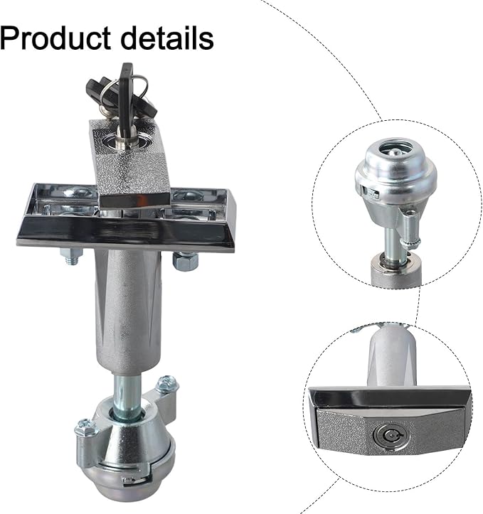Zinc Alloy T-Type Cabinet Lock for Vending Machines,Water Dispensers Car Wash Systems,Salt Spray Tested 48H,Anti-Theft Screws,Secure T-Lock with 3 Keys,Silver