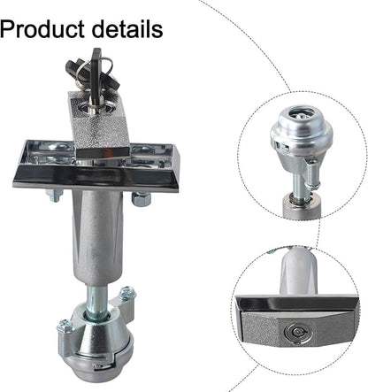 Zinc Alloy T-Type Cabinet Lock for Vending Machines,Water Dispensers Car Wash Systems,Salt Spray Tested 48H,Anti-Theft Screws,Secure T-Lock with 3 Keys,Silver