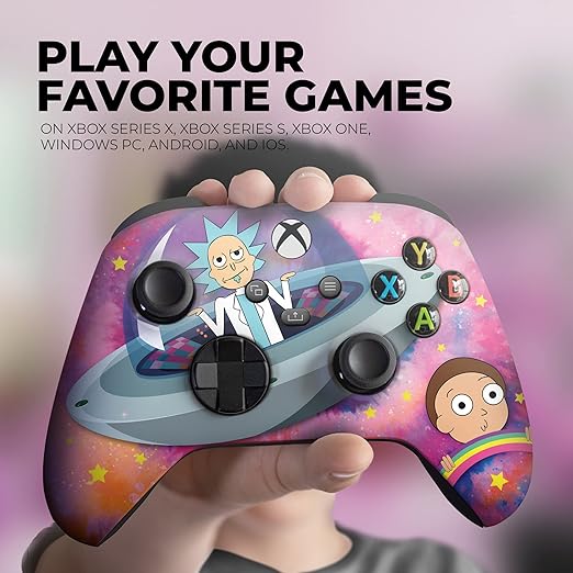 DreamController Schwifty Rickky & Mortty Custom X-box Controller Wireless compatible with X-box One/Series X/S Proudly Customized in USA with Permanent HYDRO-DIP Printing (NOT JUST A SKIN)