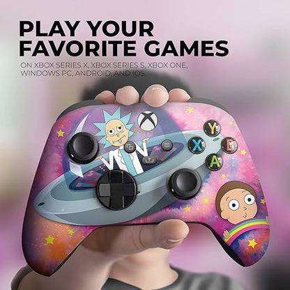 DreamController Schwifty Rickky & Mortty Custom X-box Controller Wireless compatible with X-box One/Series X/S Proudly Customized in USA with Permanent HYDRO-DIP Printing (NOT JUST A SKIN)