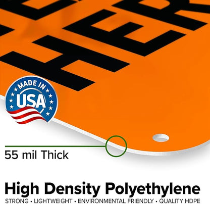 Custom warning Sign, OSHA Sign, 12x18 Inches, 55 mil thick HDPE (high density polyethylene), Made in USA by My Sign Center