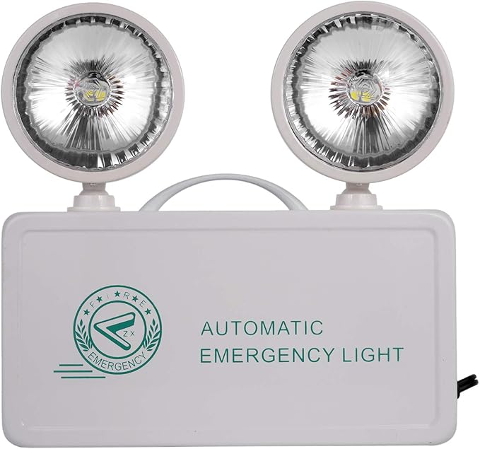 OTYTY Emergency Lights for Home Power Failure, LED Emergency Lights with Battery Backup, 2 Adjustable Heads Lamp & 180-minute Minimum Capacity, Ultra-Bright 200 Lumens, UL Certified, 2 Pack