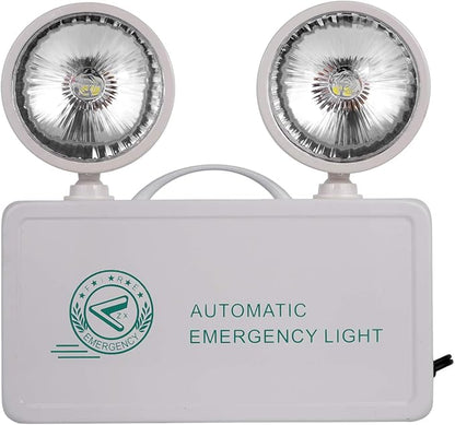 OTYTY Emergency Lights for Home Power Failure, LED Emergency Lights with Battery Backup, 2 Adjustable Heads Lamp & 180-minute Minimum Capacity, Ultra-Bright 200 Lumens, UL Certified, 2 Pack