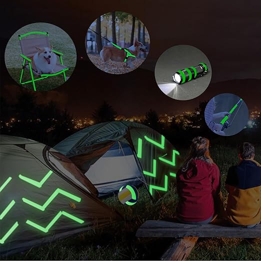 Glow in The Dark Tape - 2PCS 33 FT X 0.5 Inch Glow Tape, Fluorescent Tape, Waterproof Luminous Reflective Tape for Stairs, Walls, Steps, Exit Sign, Theatres, Staged & Dark Areas