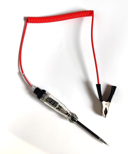 Automotive Circuit Test Light 3-60V DC Digital LEDTester, Heavy Duty Light Tester with Voltmeter, Auto Bidirectional Voltage Tester Electric Test Pen (Test Pen)