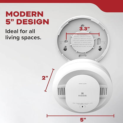Kidde Smoke Detector, AA Battery Powered, LED Warning Light Indicators, 20SDR