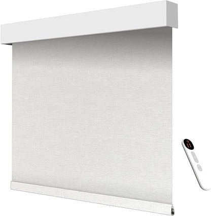 Smart Motorized Blinds – 70% Blackout Roller Shades with Remote, Alexa/Google Home/Siri Control, Matter Compatible, Wireless Rechargeable Battery, Custom Sizes for Windows & Sliding Doors