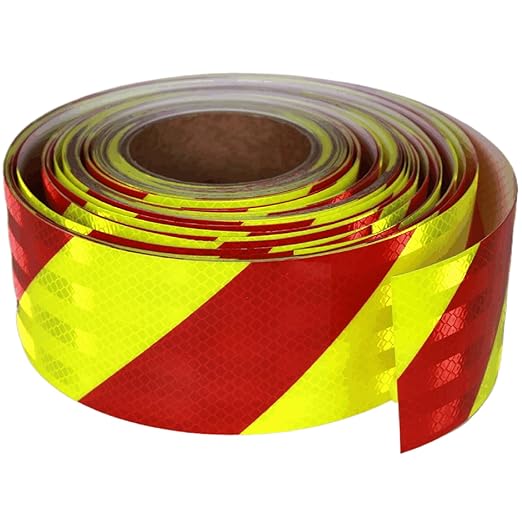 Non Fading Reflective Tape Outdoor Waterproof 2 inch Wide for Truck, High Visibility Warning Safety Industrial Marking Tape (168 feet)