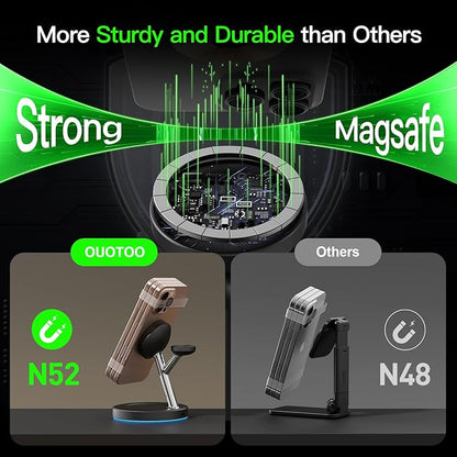2025 3 in 1 Charging Station for Apple Compatible with Magsafe Charger Stand for iPhone 17 16 15 14 13 12 Wireless Charging Station for AirPods Wireless Charger for iWatch Series